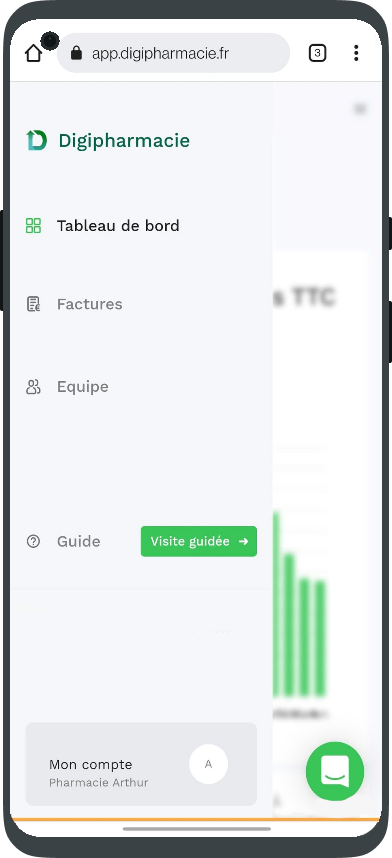 Rendez-vous sur la page "Factures"