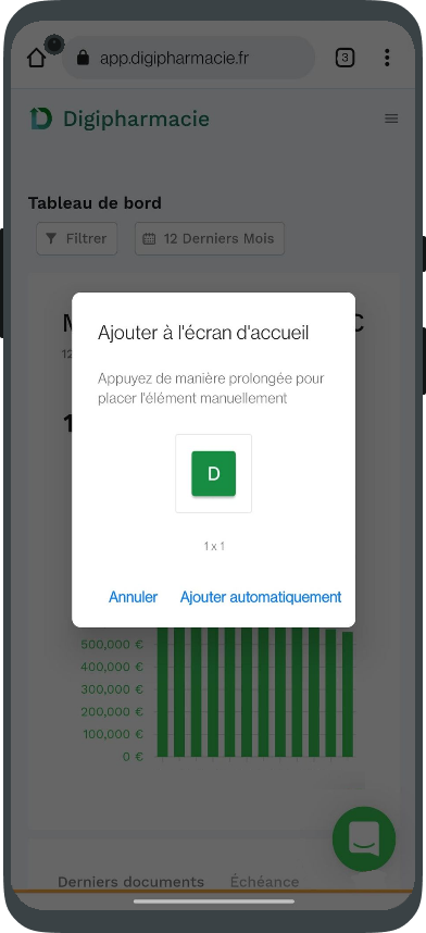Si la possibilité vous est laissée, choississez "Ajouter automatiquement"